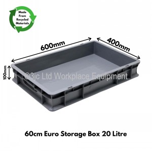Heavy Duty Stacking Euro Box 60cm 20 Litre